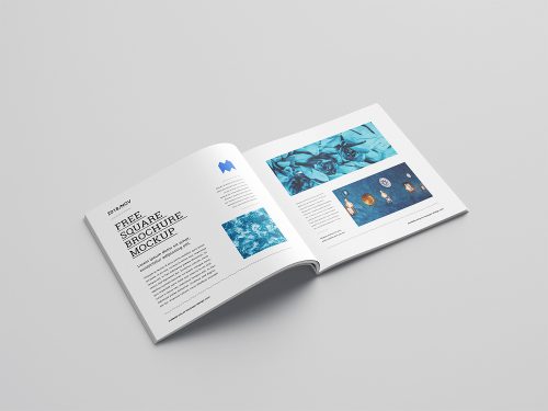 Square Brochure Free Mockup