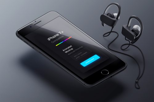 Animated iPhone 7 Mockup PSD