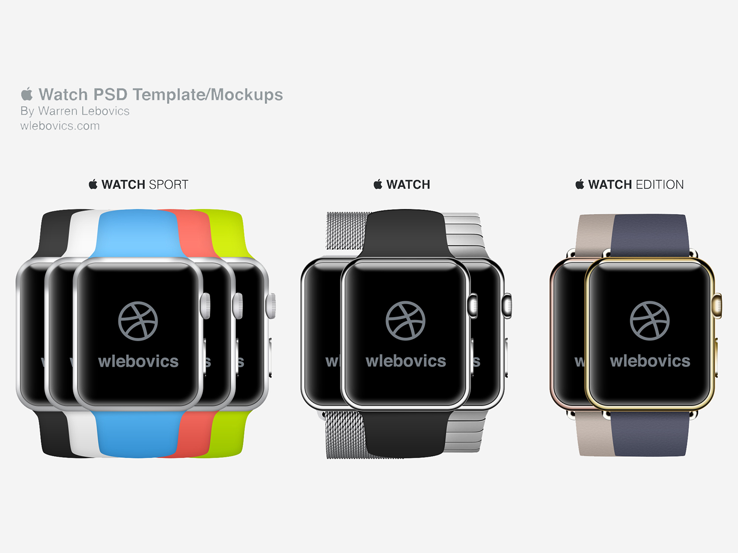 Apple Watch Models Mockup