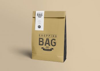 Food Delivery Paper Bag Free Mockup