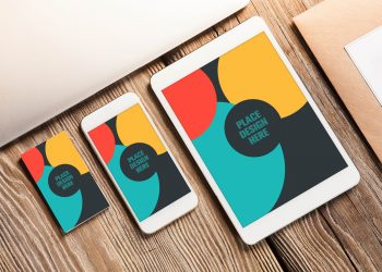 Free Business Card iPhone iPad Mockups