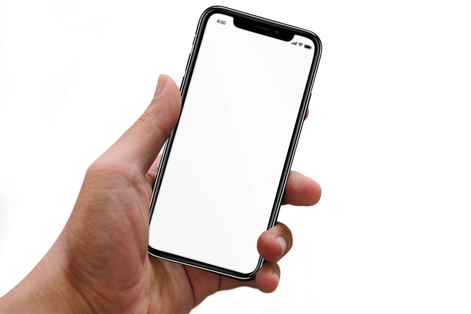 Hand Holding iPhone Mockup