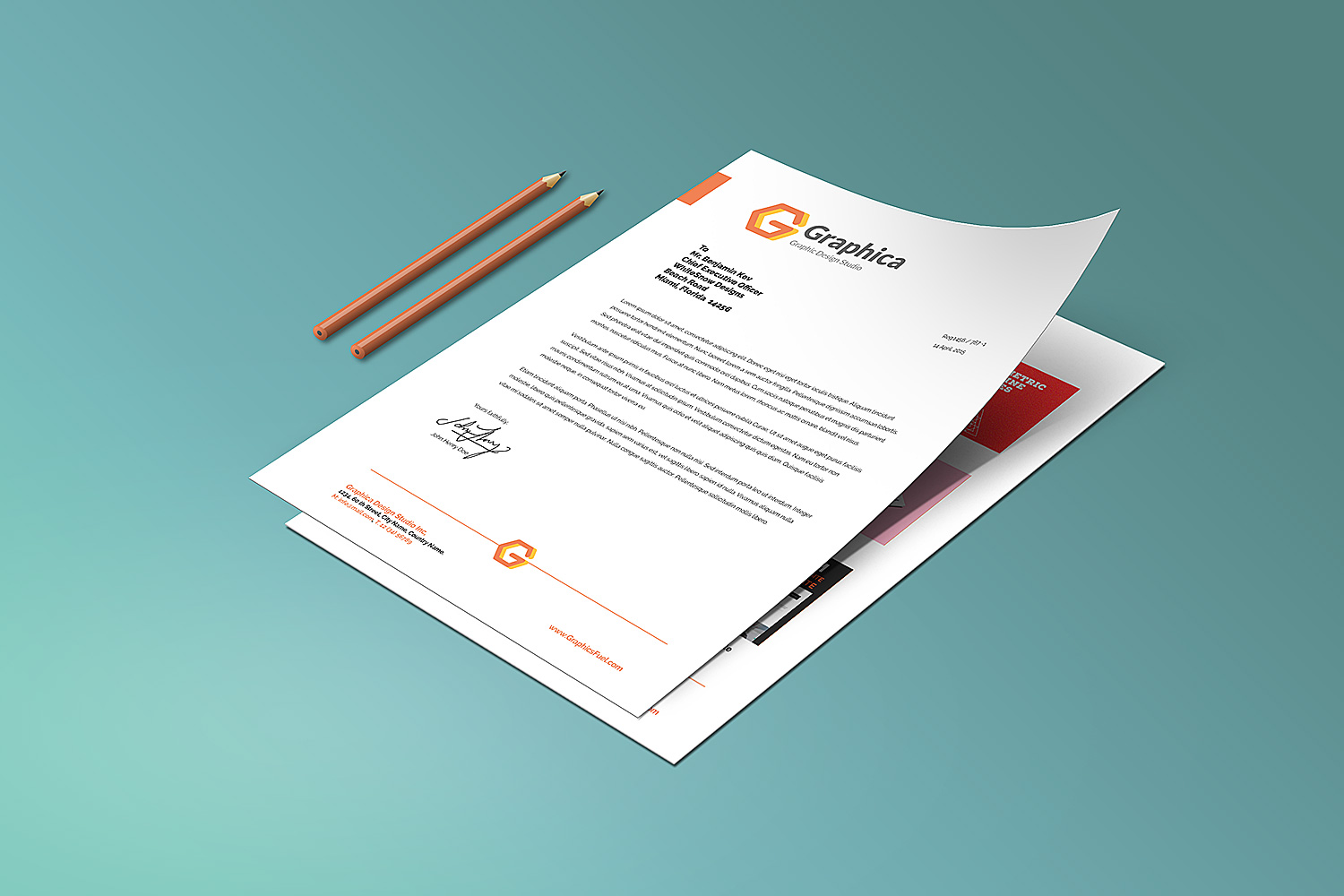 Letterhead design mockup free download information