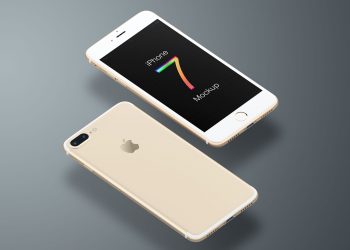 iPhone 7 Gold Mockup