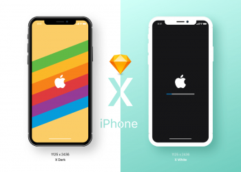 iPhone X Sketch Mockup