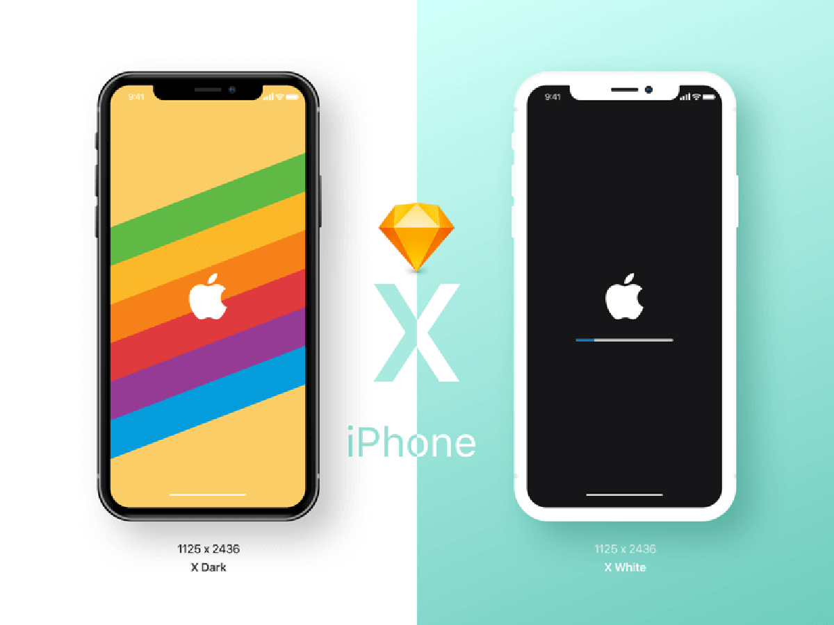 iPhone X Sketch Mockup