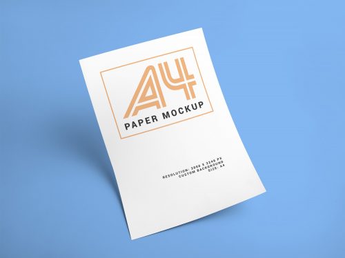 A4 Paper Mockup