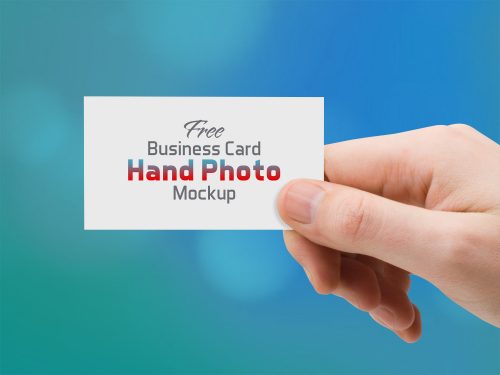 Business Card in Hand Mockup