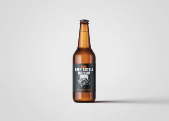 Customizable Beer Bottle Mockup