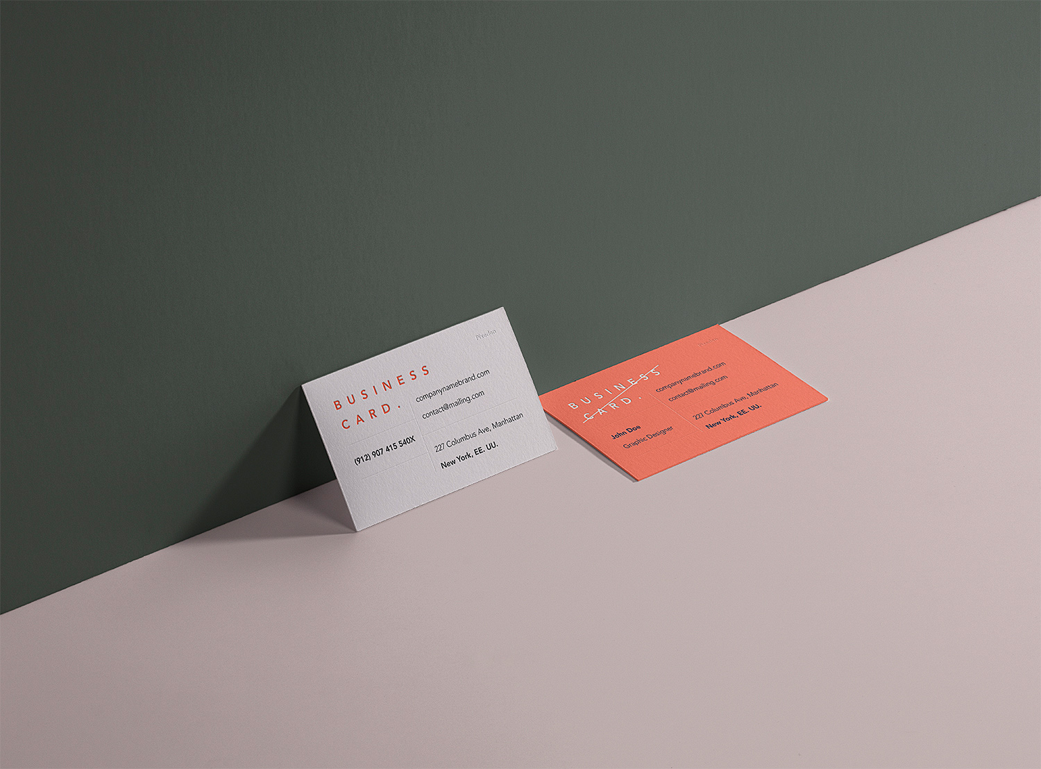 Free Business Card Mockup