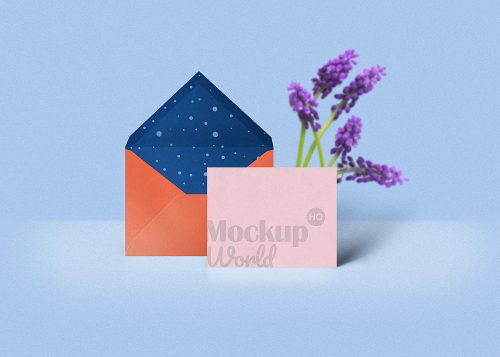 Greeting Card Mockup Free PSD