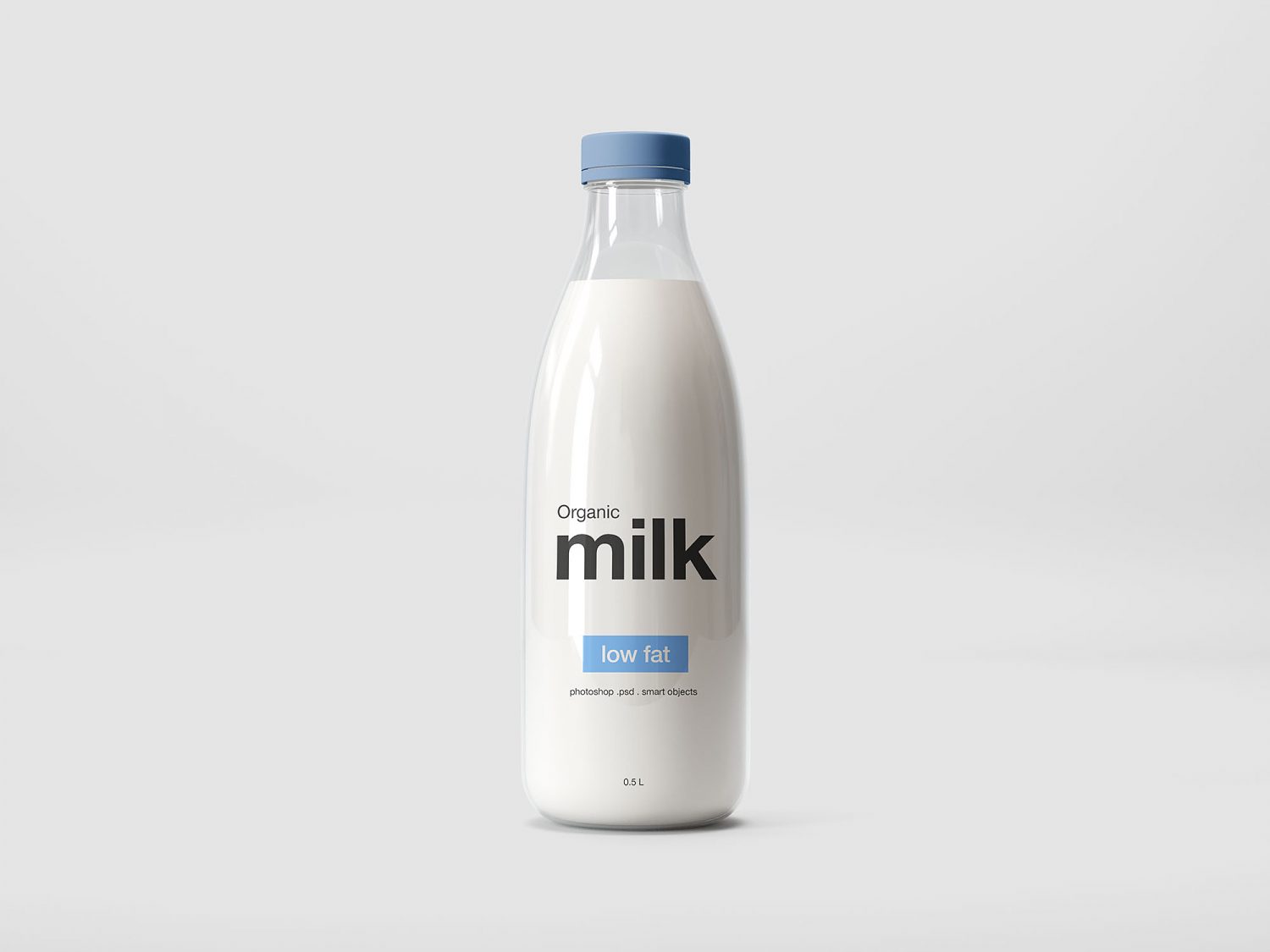 Milk Plastic Bottle Mockup