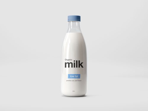 Milk Plastic Bottle Mockup