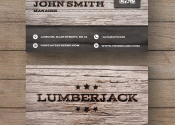 Wooden Business Cards PSD