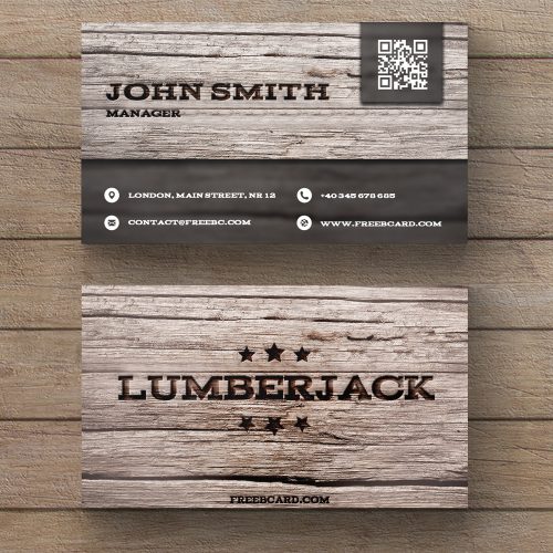 Wooden Business Cards PSD