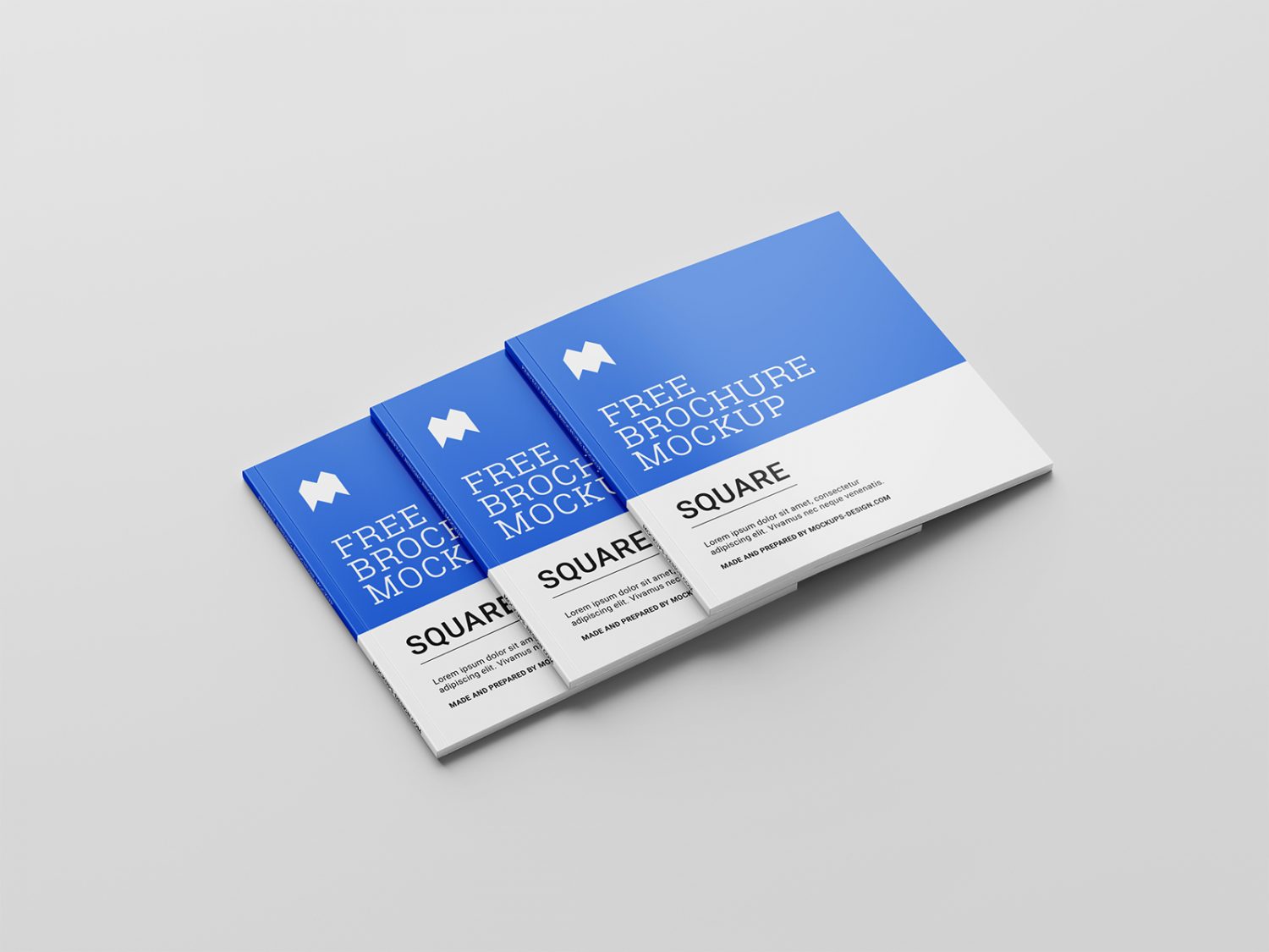 Free Binding Square Brochure Mockup