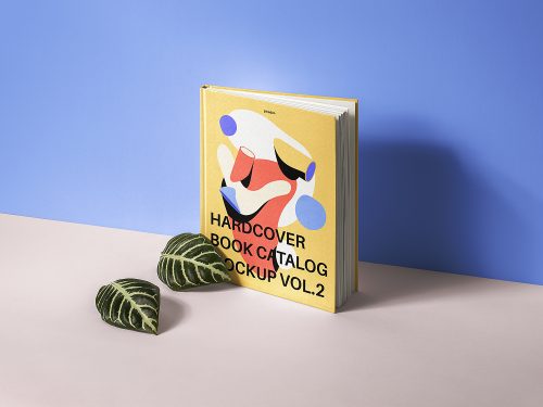 Free Hardcover Book Catalog Mockup