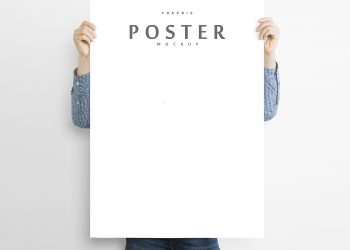 Man Holding Poster Mockup