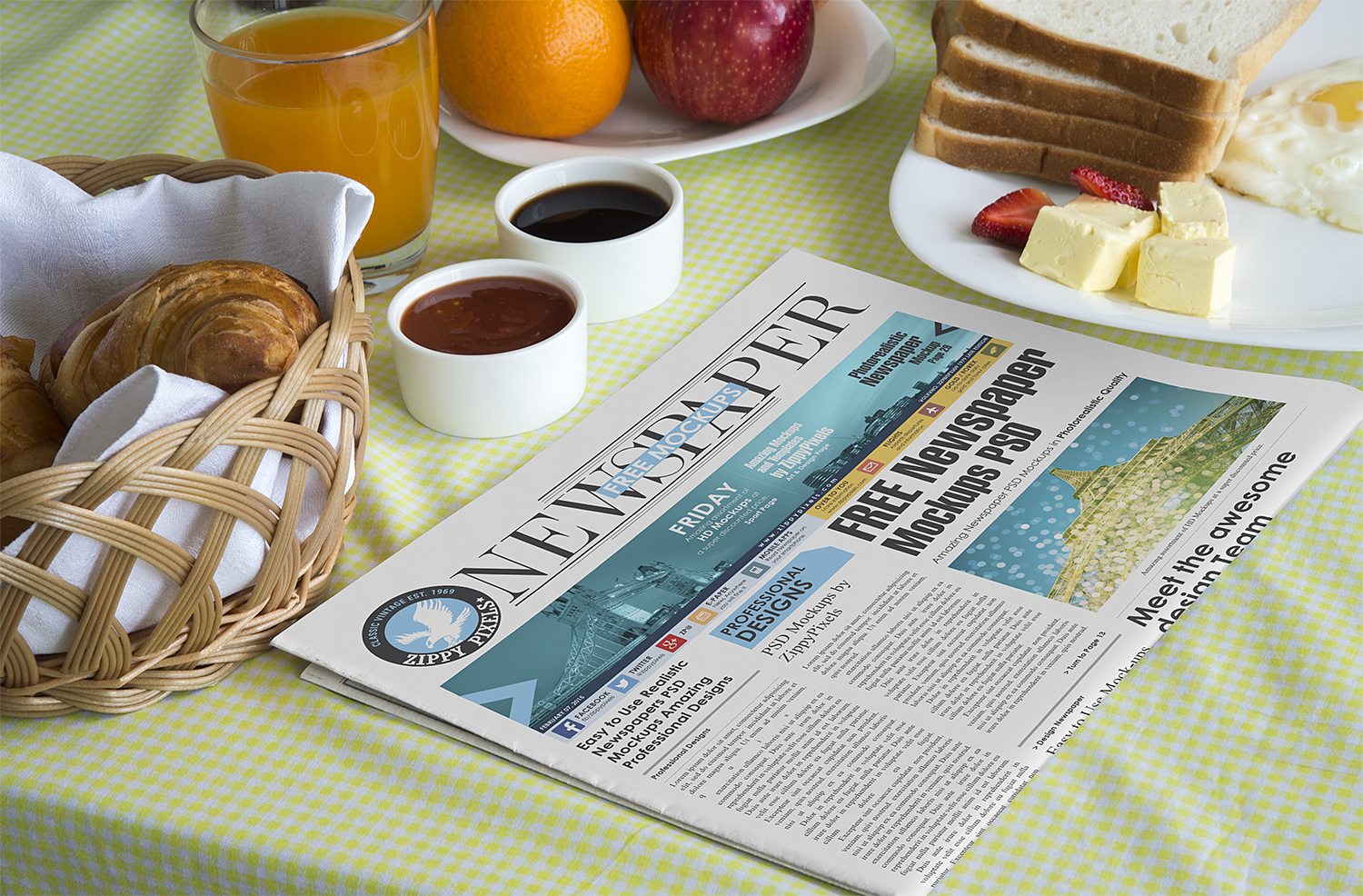 Newspaper Free Mockup