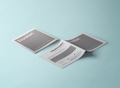 Square PSD Brochure Mockup