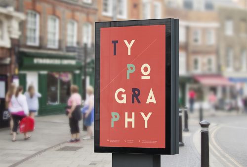 Street Billboard PSD Mockup