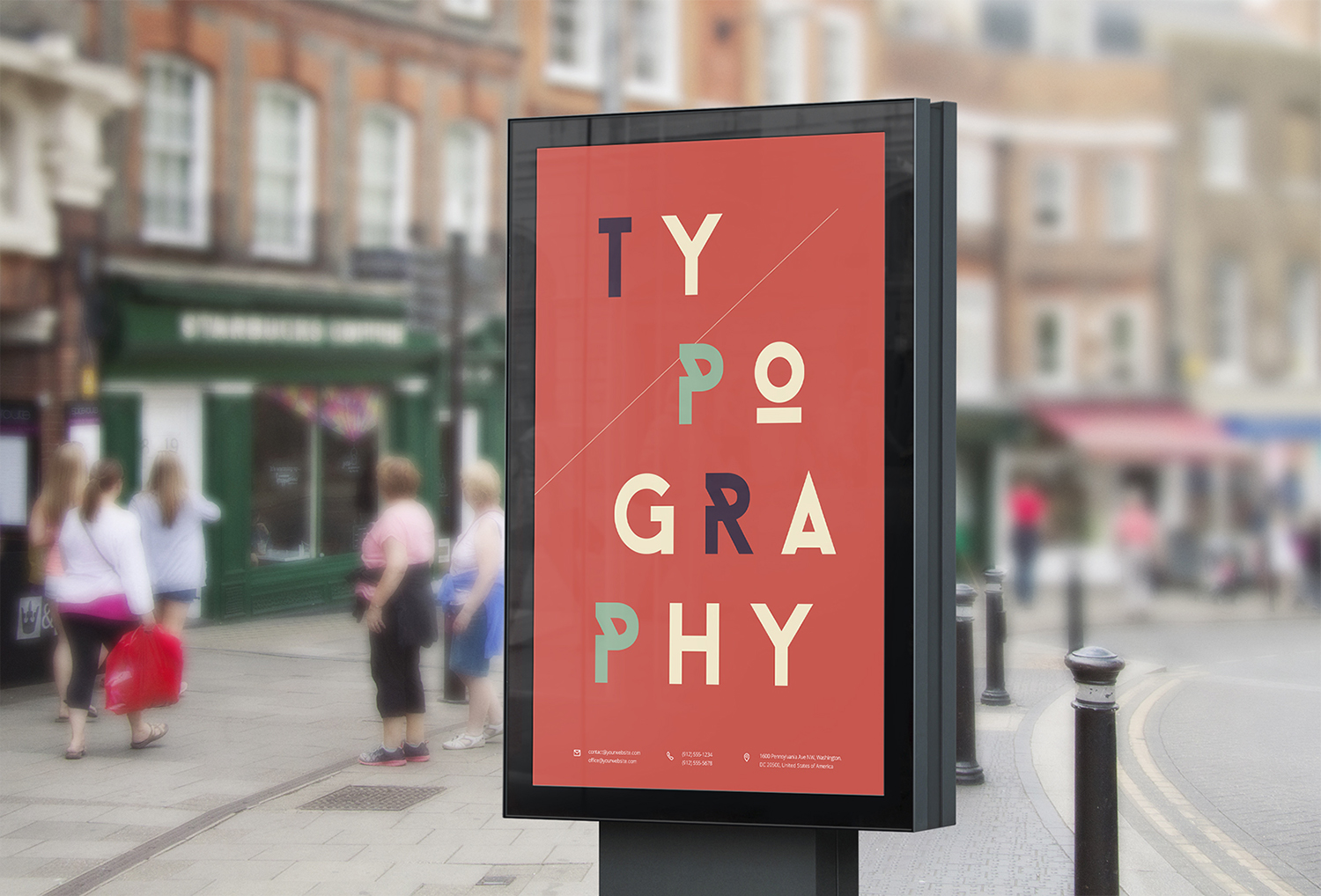 Street Billboard PSD Mockup