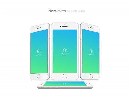 iPhone 7 Silver Mockup