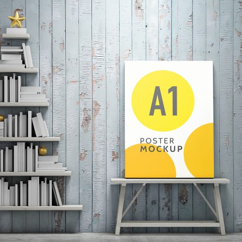 A1 Poster Mockup Free PSD