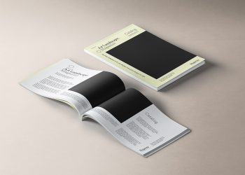 A4 Landscape Magazine Mockup