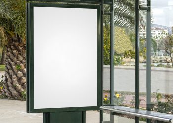 Bus Stop Poster City Light Mockup