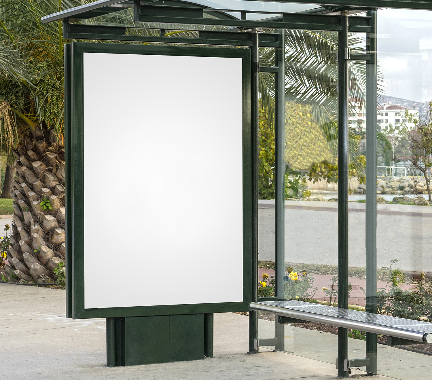 Bus Stop Poster City Light Mockup