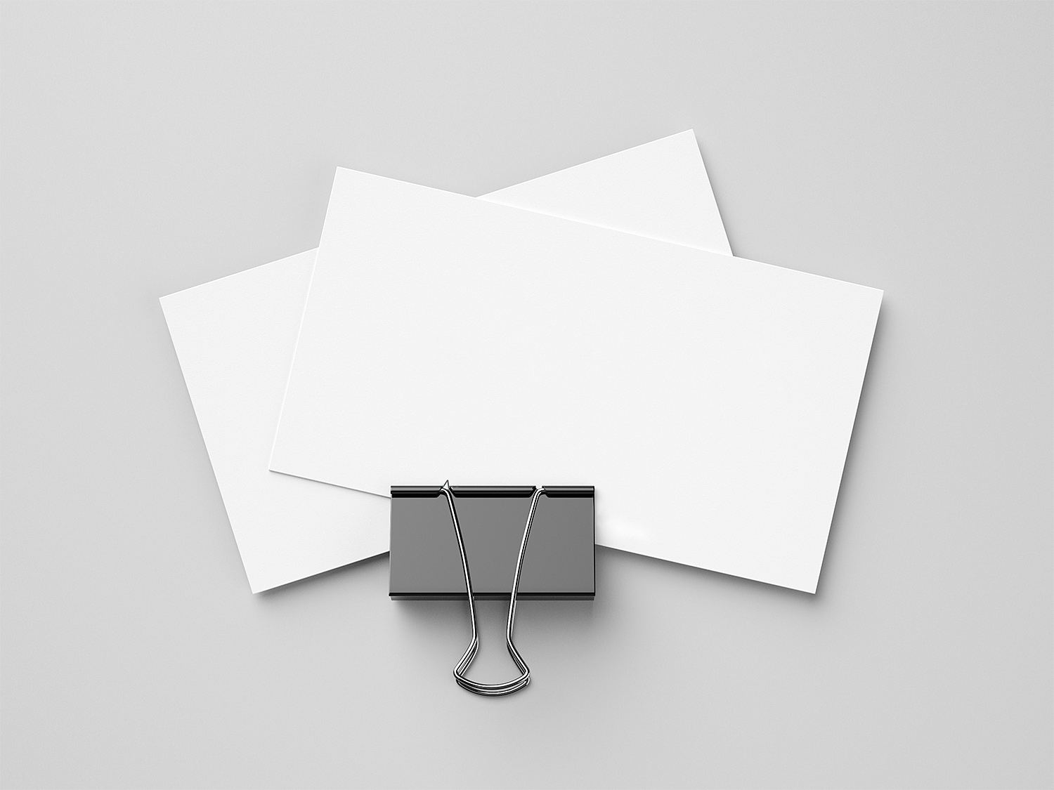 Business Card with Foldback Clip Mockup