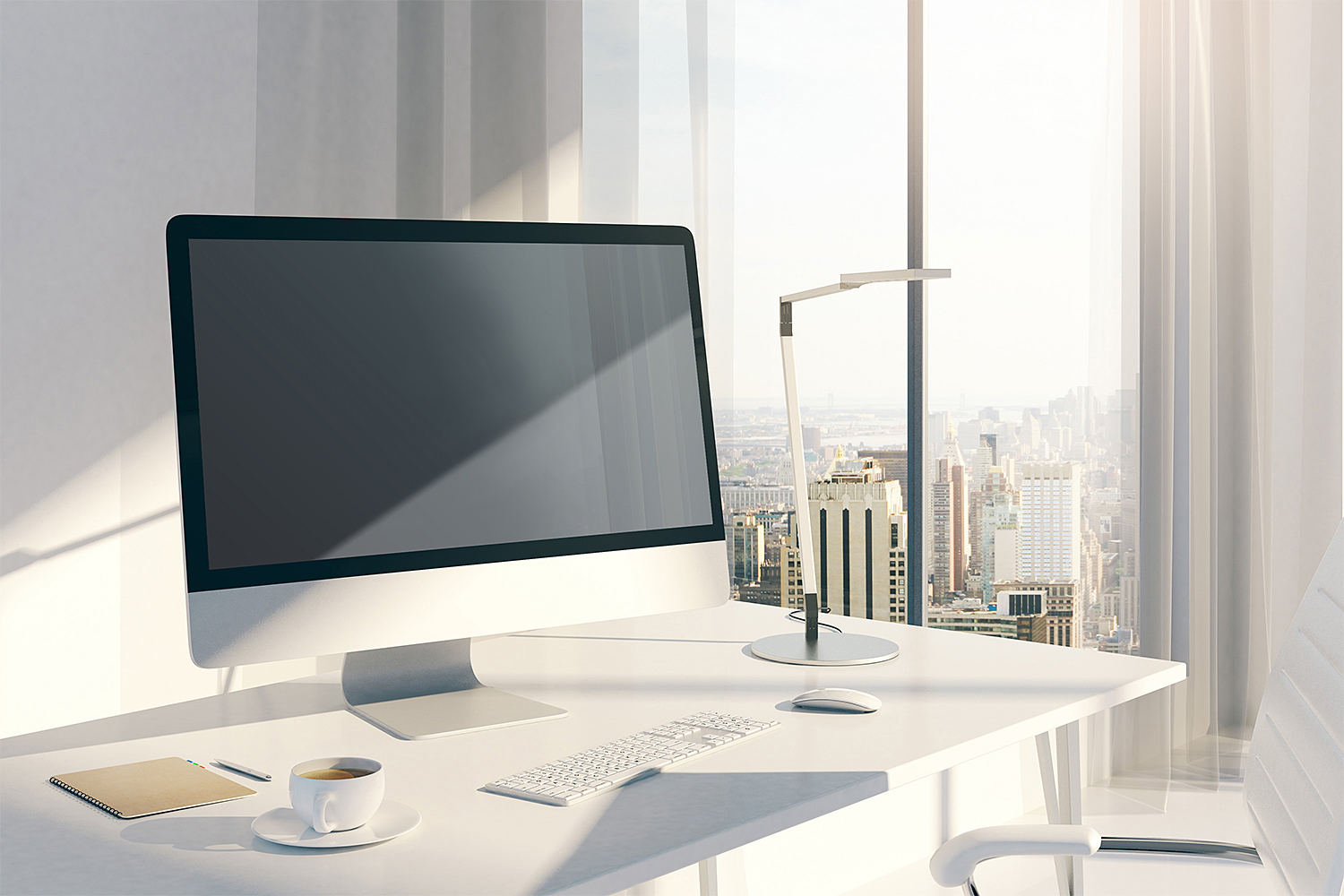 Desktop iMac Screen Mockup Free