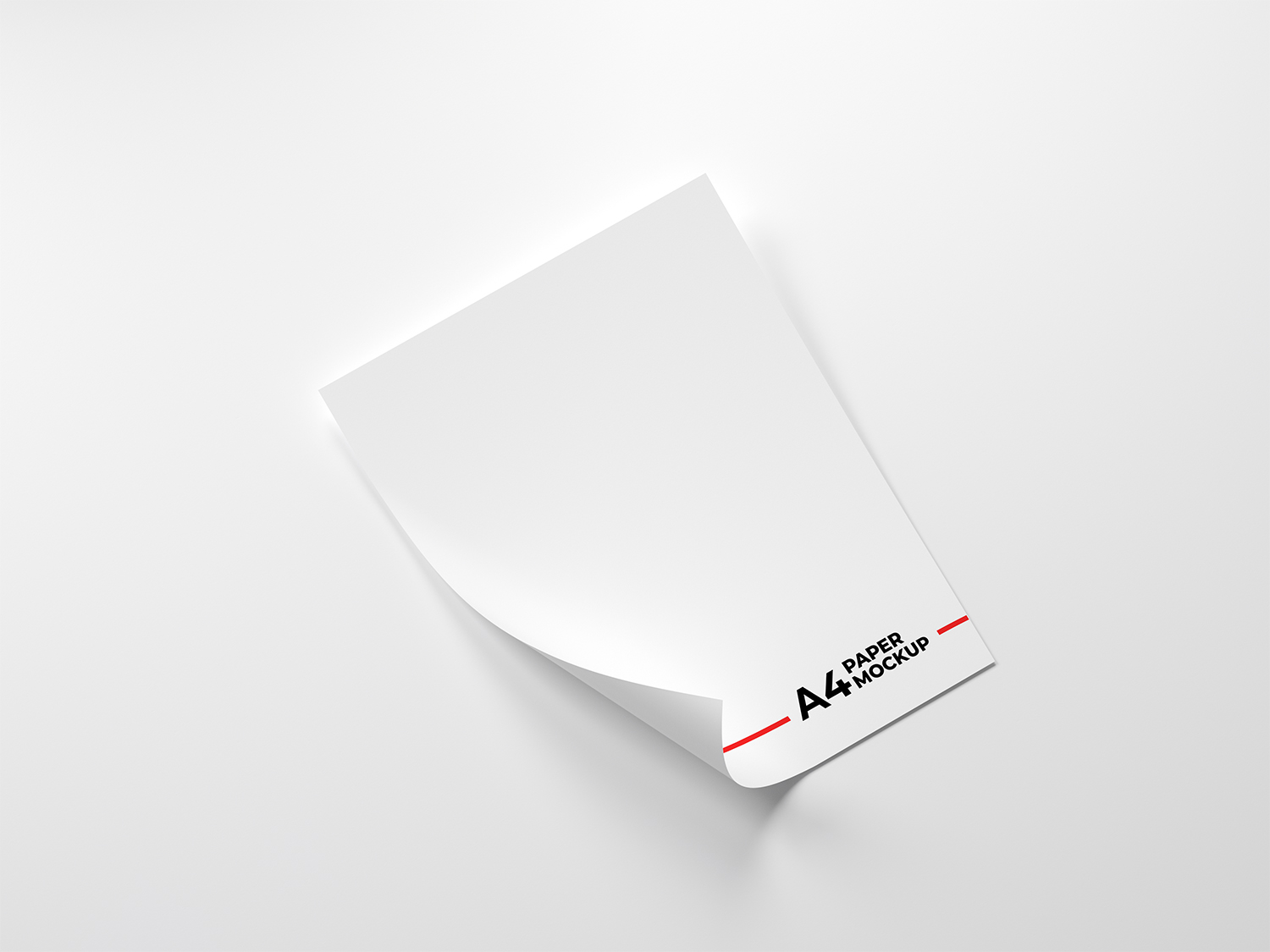 Free Folded A4 Paper Mockup