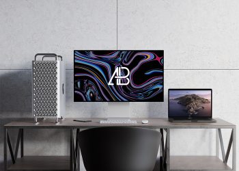 Free Mac Pro and MacBook Pro Mockup