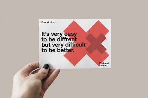 Free Postcard PSD Mockup