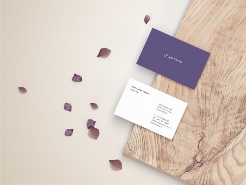 Front & Back Business Card Mockup