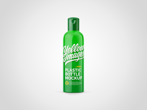 Glossy Cosmetic Plastic Bottle Free Mockup