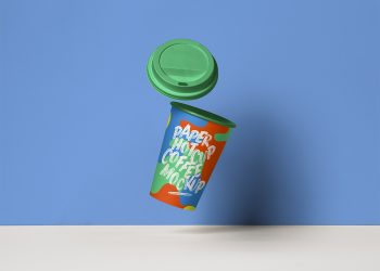 Gravity Paper Cup Mockup