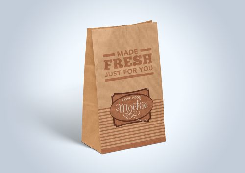 Kraft Paper Take Away Food Packaging Mockup