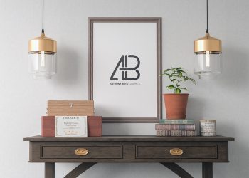 PSD Vintage Poster Mockup