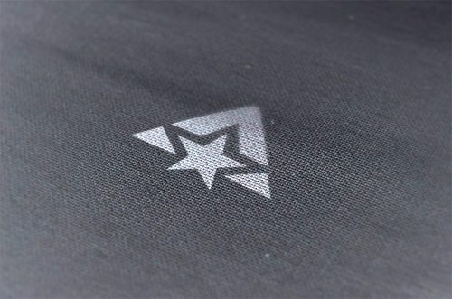 Pressed Logo Mockup on Fabric