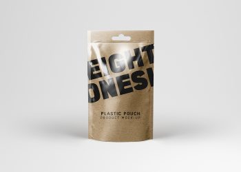 Realistic Plastic Pouch Mockup