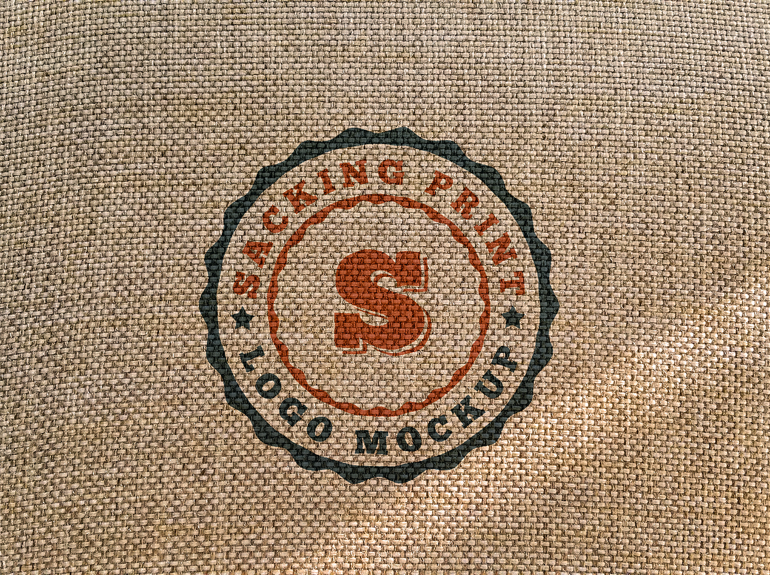 Sacking Print Logo Mockup