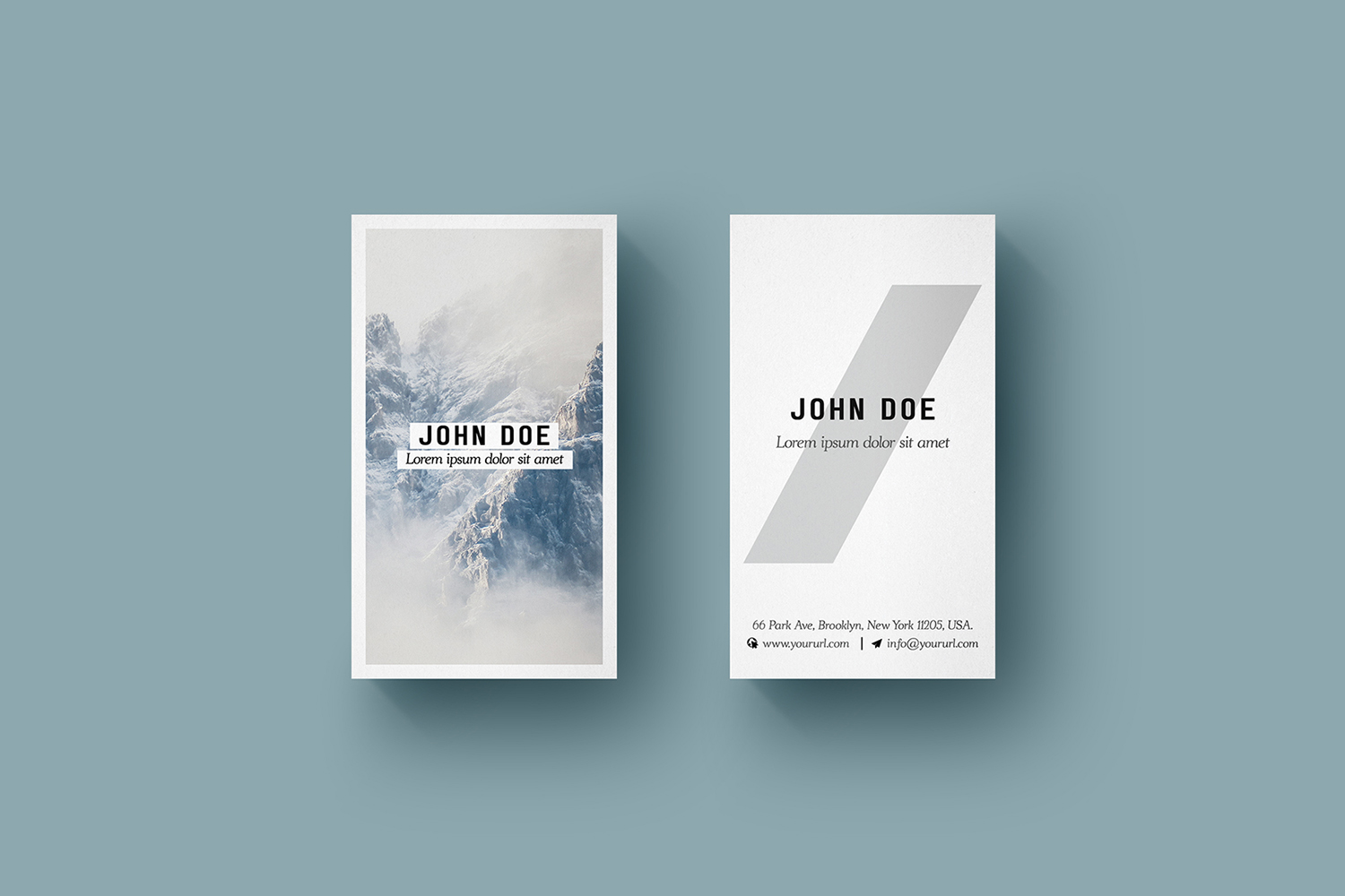 Vertical Business Card Mockup Free PSD