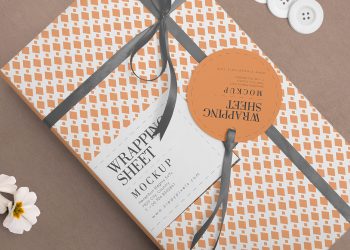 Free Attractive Wrapping Paper Mockup