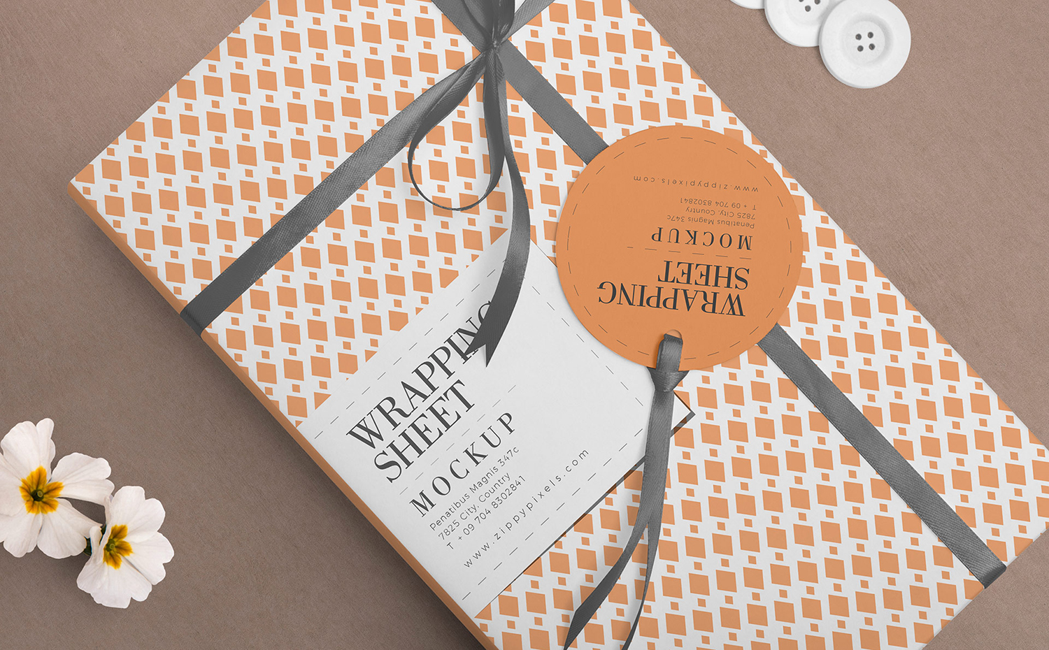 Free Attractive Wrapping Paper Mockup