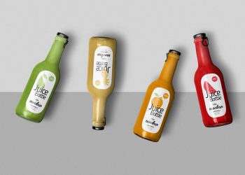 Free Awesome Juice Bottle Mockup