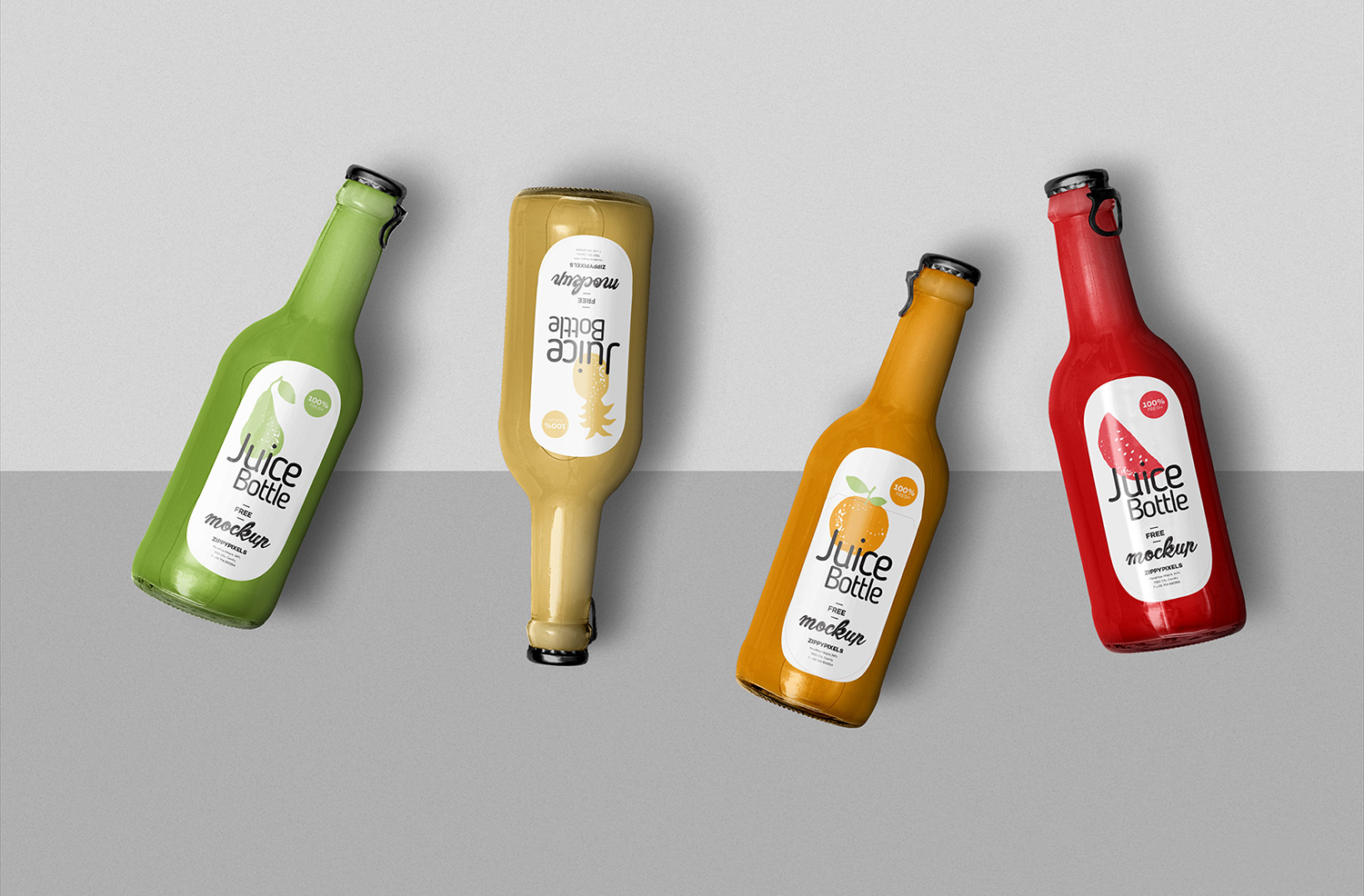 Free Awesome Juice Bottle Mockup