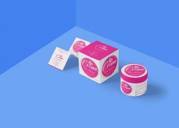 Free Beautiful Cosmetic Cream Mockup